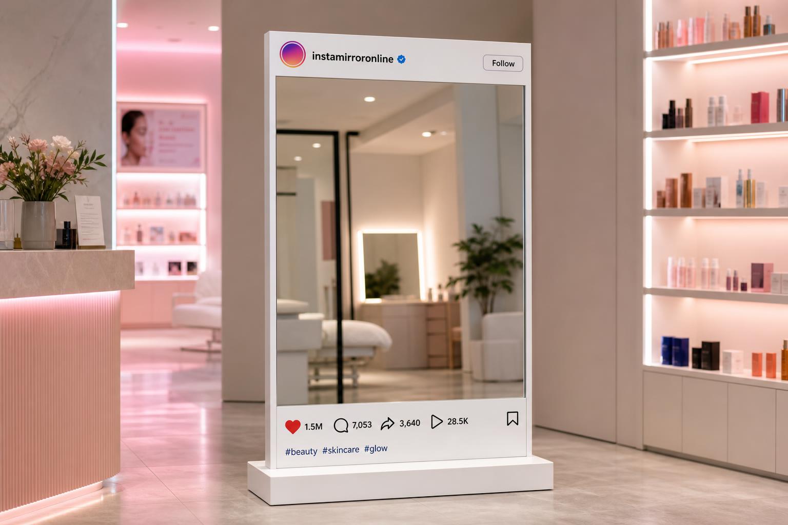 מראת אינסטגרם Instamirroronline בקליניקת יופי